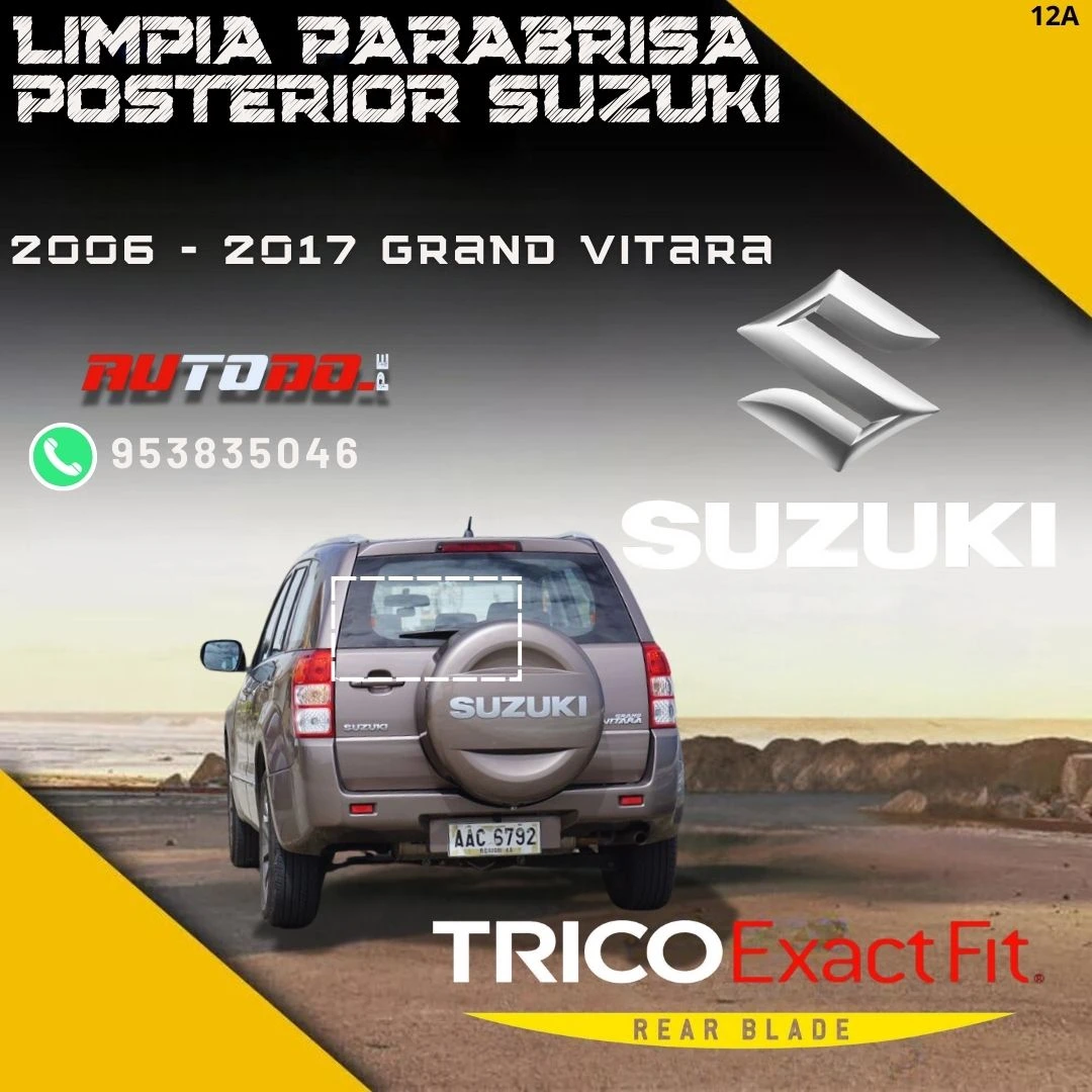 Limpiadora de parabrisas posterior para Suzuki