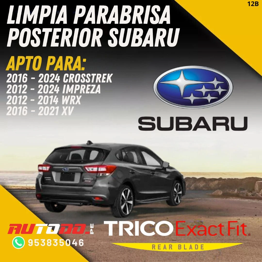 Plumilla posterior para Subaru